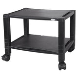 Kantek Extra Wide 2-Shelf Under-Desk Mobile Printer Stand, 20x13.25x14.13, Black (PS610)