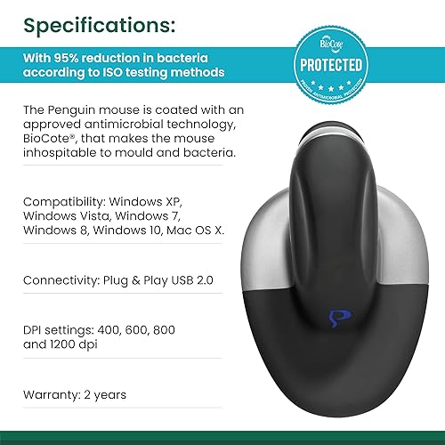 Posturite Wireless Penguin Mouse - Small (9820099) ‎9820099