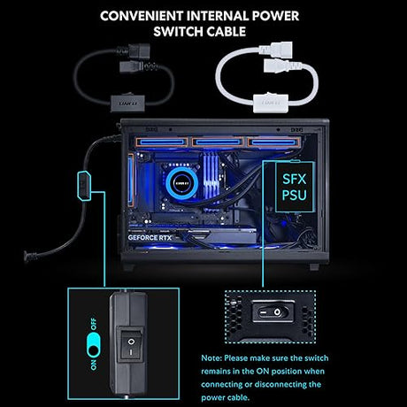 Lian Li SP850 Platinum - 850 Watt SFX Form Factor Power Supply with 12V-2x6 Cable - ATX 3.1 & PCIE 5.1 Compliant - Full Modular - 100% Japanese 105C Capacitors - Black (SP0850P.B) Platinum 850W Black