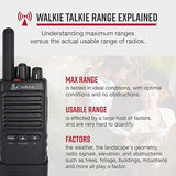 Cobra PX650 BCH6 - Professional/Business Walkie Talkies - Rechargeable, 300,000 sq. ft/25 Floor Range, Dust Protected and Splashproof (IP54 rating), Two-Way Radio Set (6-Pack)