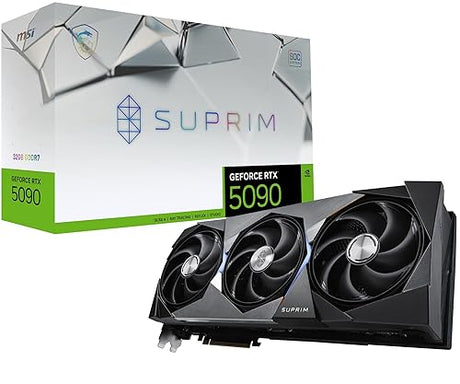 MSI Gaming RTX 5090 32G SUPRIM SOC Graphics Card (32GB GDDR7, 512-bit, Extreme Performance: 2580 MHz, DisplayPort x3 2.1a, HDMI 2.1b, NVIDIA Blackwell Architecture)