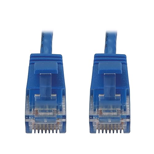 Tripp Lite Cat6a 10G Ethernet Cable, Snagless Molded Slim UTP Network Patch Cable (RJ45 M/M), Blue, 7 Feet / 2.1 Meters, Manufacturer's Warranty (N261-S07-BL)