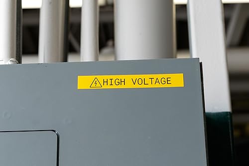 Brady Vinyl Label Tape for Label Printer BMP41/BMP51/BMP53/M511 - Self Adhesive Printer Labels - Black on Yellow (25,40 mm (W) x 7,62 m (L)) - M4C-1000-595-YL-BK