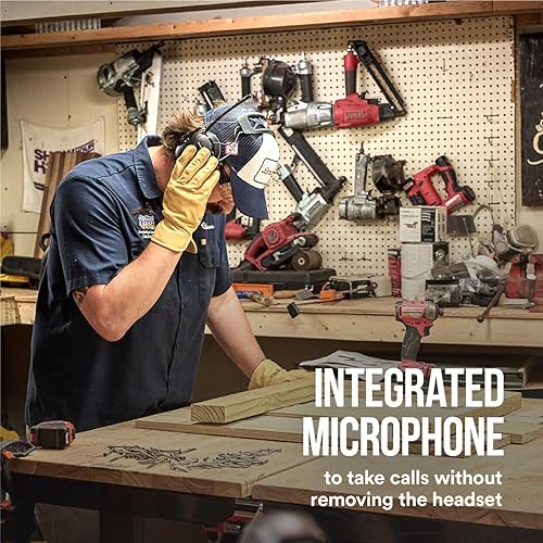 3M WorkTunes Connect + AM/FM Wireless Hearing Protector with Bluetooth Technology, Bluetooth Hearing Protection with a 26 dB Noise Reduction Rating