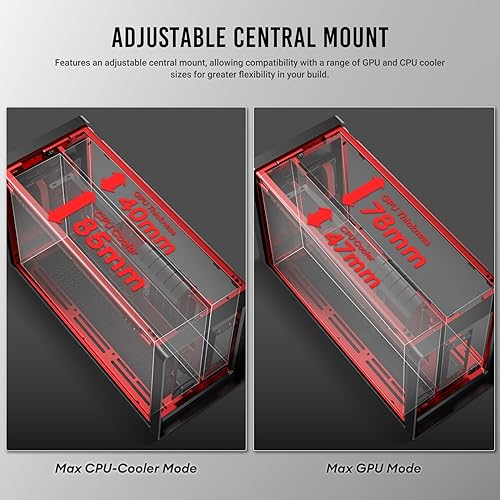 Antec Performance 1 M Black, Fans Not Included, High Airflow Solid Panels, RTX40 Compatible, 2 x 140mm Fans Support, PCIe 4.0 Riser Cable, CNC & Aluminum Crafted, Type-C, Mini ITX Gaming Case