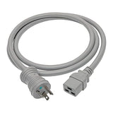 Tripp Lite Hospital-Grade Power Cord (Nema 5-20P to C19), Heavy Duty, 20A, 125V, 12AWG, 6 ft., Grey (P049-006-GY-HG)