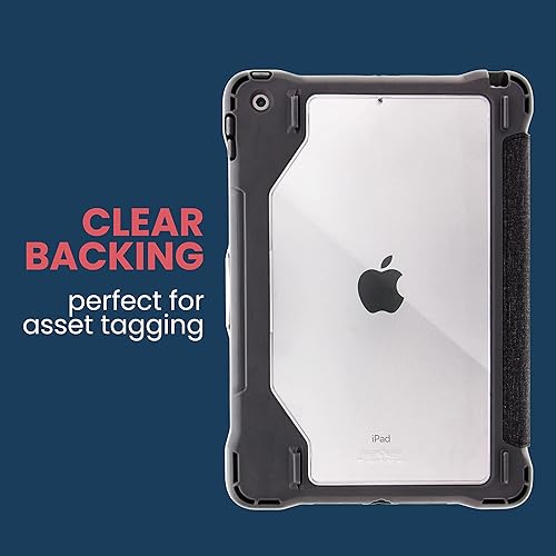 Brenthaven Edge Folio Case with Stand for iPad 9th, 8th, and 7th Generation (10.2-inch) - Durable, Versatile, Secure and Drop Tested for Commercial, Business, Office, School or Personal Use - Gray