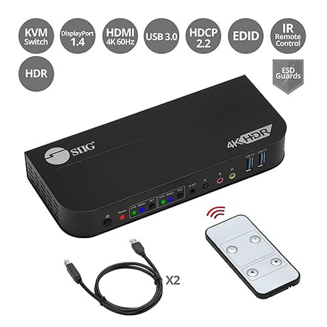 2X1 DP 4K USB 3.0 KVM