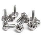 StarTech.com M5 x 12mm - Screws - 100 Pack - M5 Mounting Screws for Server Rack & Cabinet (CABSCREWSM5) 50-M5 Silver Mounting Screws Nuts