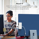 Belkin USB-C 6-in-1 Multiport Hub with Mount, USB-C Docking Station with MicroSD Card Reader, Powered USB Hub, Compatible with MacBook, Chromebook, iMac, PC, and Other USB-C Devices - White