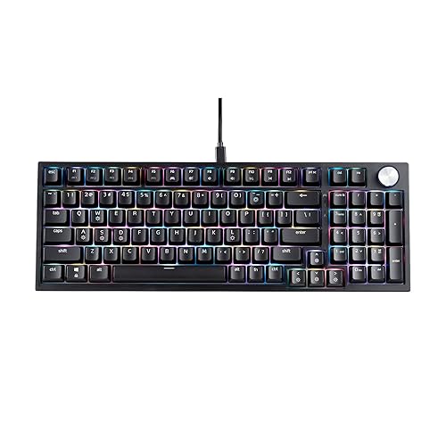 XPG Sorcerer Black 96% Form Factor Gasket Mount 97 Keys (ANSI)/98 Keys(ISO) USB-C 5V DC