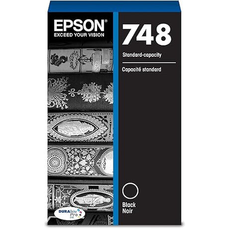 EPSON 748 DURABrite Pro Ink Standard Capacity Black Cartridge (T748120) Works with Workforce WF-6530, WF-6590, WF-8590, WF-6090, WF-8090