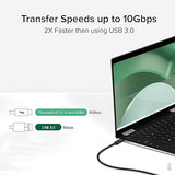 Plugable Windows Transfer Cable 6.6ft (2m), Thunderbolt 10Gbps, Bundled with Bravura Software for Windows PC to PC Migration - Unlimited Uses. Works Between Thunderbolt 3/4, USB4 PCs