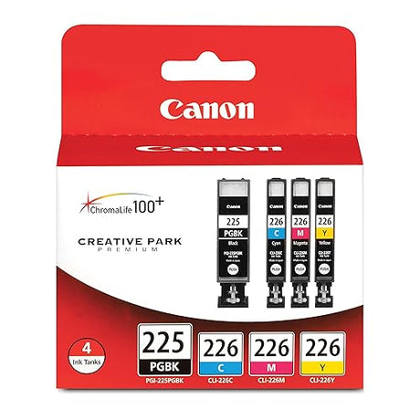 Canon PGI-225 BK/CLI-226 4530B008 C,M,Y 4 Pack Value Pack in Retail Packaging OEM