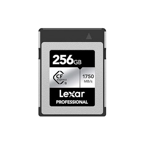 Lexar 256GB Professional CFexpress Type B Silver Series Memory Card, for Photographers, Videographers, Up to 1750/1300 MB/s, 8K Video (LCXEXSL256G-RNENG) 256GB Type B Silver