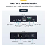 StarTech.com HDMI KVM Extender Over IP Network, 4K 60Hz, Driverless, HDMI and USB Over Ethernet/CAT6, AVoIP, Tx/Rx Kit