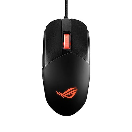 ASUS ROG Strix Impact III Gaming Mouse, Semi-Ambidextrous, Wired, Lightweight, 12000 DPI Sensor, 5 programmable Buttons, Replaceable switches, Paracord Cable, FPS Gaming Mouse, Black ‎P518 ROG STRIX IMPACT III