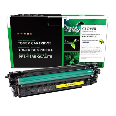 Clover Remanufactured Extended Yield Toner Cartridge Replacement for HP CF362X | Yellow
