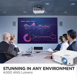 ViewSonic PA504W 4000 Lumens WXGA High Brightness Projector with Vertical Keystone, HDMI 1.4, USB 2.0 Type A, and VGA Inputs for Home and Office