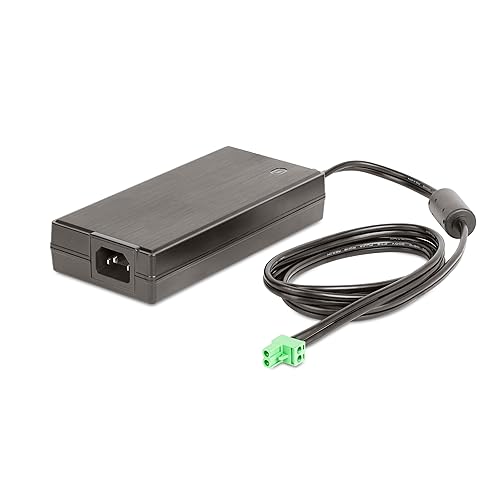 StarTech.com 160W Universal DC Power Adapter (24V/6.6A), 4ft(1.2m) 2-Wire Cord, 2/3-Pin Terminal Blocks, 100-240V AC/DC External Power Supply for Industrial USB Hubs, NA/UK/EU/ANZ (160W-POWER-ADAPTER)