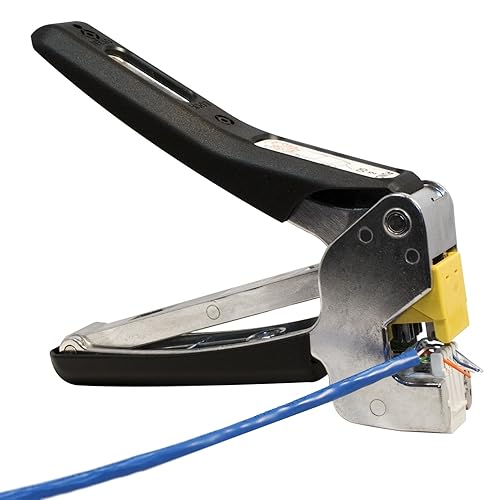 Legrand - OnQ Punch and Go Tool RJ45 Tool for Keystone Insert with RJ45 Keystone Jack for Quick Connection, 1 Count, AC3400, Black RJ 45 Tool