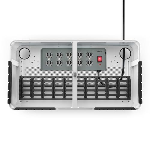 Belkin Store and Charge W/ Fixed Dividers - AC Classroom Charging Station for Laptops & Tablets Organization iPad Up To 10 Devices Including iPads, More