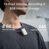 DJI Mic 2 Transmitter (Pearl White), Wireless Microphone with Intelligent Noise Cancelling, 14-Hour Internal Recording, 6-Hour Battery, Magnetic Attachment, Bluetooth Microphone, YouTube, Vlogs