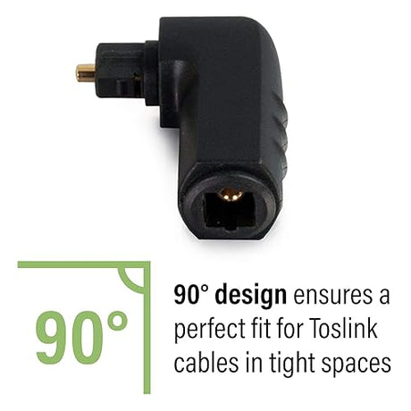 C2G/Cables to Go 40016 Velocity Right Angle Toslink Port Saver Adapter, TAA Compliant