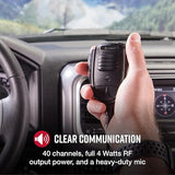 Cobra 19 Mini Recreational CB Radio - 40 Channels, Travel Essentials, Time Out Timer, VOX, Auto Squelch, Auto Power, Instant Channel 9/19, 4-Watt Output, Easy to Operate, Black