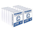 Samsill 1.5 Inch 3 Ring Binders, Made in USA, Economy Round Ring, Clear View Cover, 325 Sheet Capacity - for School, Home, Office - White, 12 Pack 12-Pack 1.5-Inch White