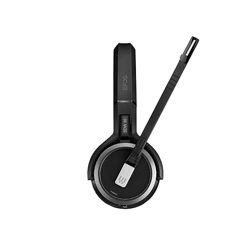 Sennheiser SDW 5035 (506596) - Single-Sided (Monaural) Wireless Dect Headset for Desk Phone Softphone/PC Connections Dual Microphone Ultra Noise Cancelling, Black