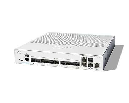 Cisco Catalyst 1300-12XS Managed Switch, 10 Port 10G SFP+, 2x10GE SFP+ Combo, Limited Lifetime Protection (C1300-12XS)