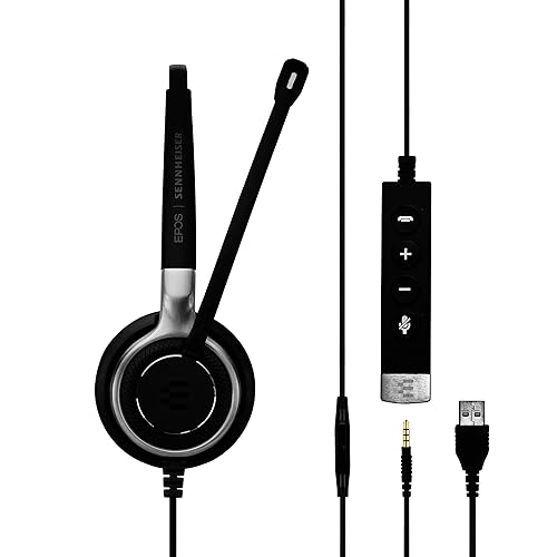 Sennheiser SC 665 USB (507257) - Double-Sided Business Headset | UC Optimized and Skype for Business Certified | for Mobile Phone, Tablet, Softphone, and PC (Black) SC665 USB