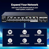 Tenda TEM2010X, 8 Port 2.5G Ethernet Switch Support VLAN & Static Link Aggregation, Unmanaged 2.5Gb Switch with 8 x 2.5G Ports & 2 x 10Gb SFP Slots, 80Gbps Switching Capacity, Fanless Metal Design