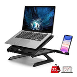 SIIG Laptop Stand, Ergonomic Adjustable Riser Stand, Smart Phone Holder & Heat-Vent, Portable Design Fit 10 to 17 (CE-MT3911-S1)