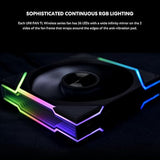 Lian Li UNI Fan TL 120 Wireless - Triple Pack - 2.4 GHz Wireless Controller Included - Daisy Chain & Infinity Mirror Design - Controller Required - Black (12TL1W3B)