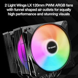 be quiet! Pure Rock Pro 3 LX CPU Air Cooler | 6 High Performance 6mm Heat Pipes with HDT Technology | 120mm Quiet ARGB PWM Fan | AMD:AM4 AM5/Intel LGA 1700/1150/1151/1200 | Black | BK042