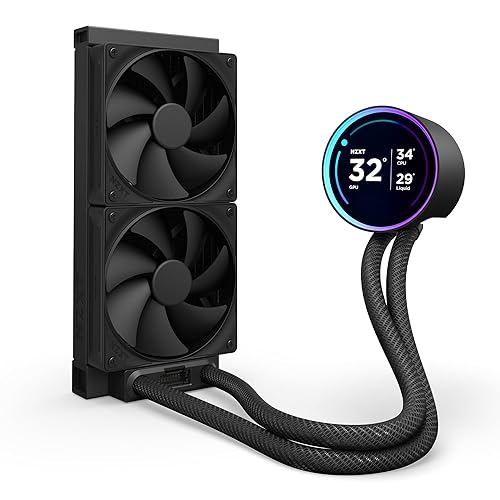 NZXT Kraken Elite 240 2024 - AIO CPU Liquid Cooler - 240mm Radiator - 2 x F120P Fans - Customizable 2.72 IPS LCD - NZXT Turbine Pump - AMD® AM5, AM4 - Intel® LGA 1851/1700, 1200/115X - Black Black 240mm Radiator Kraken Elite 2024