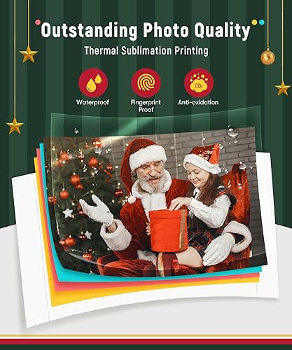 Liene 4x6'' Photo Printer, Phone Printer 100 Sheets, Full-Color Photo, Portable Instant Photo Printer for iPhone Android, Thermal Dye Sublimation, Wi-Fi Picture Printer 100 Papers & 3 Cartridges Printer/100 Sheets