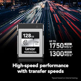 Lexar 128GB Professional CFexpress Type B Silver Series Memory Card, for Photographers, Videographers, Up to 1750/1300 MB/s, 8K Video (LCXEXSL128G-RNENG) 128GB Type B Card Silver