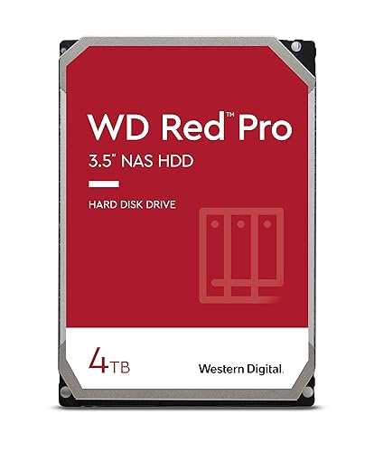Western Digital 4TB WD Red Pro NAS Internal Hard Drive HDD - 7200 RPM, SATA 6 Gb/s, CMR, 256 MB Cache, 3.5 - WD4005FFBX