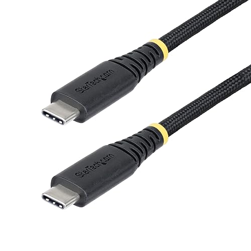 StarTech.com 10ft (3m) USB-C Charging Cable, 240W (5A) PD EPR, Dual-Layer Silicone/Braided Jacket, Laptop Charger Cord, USB-IF Certified