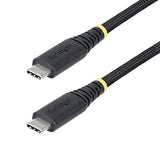 StarTech.com 10ft (3m) USB-C Charging Cable, 240W (5A) PD EPR, Dual-Layer Silicone/Braided Jacket, Laptop Charger Cord, USB-IF Certified