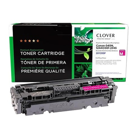 Clover Remanufactured High Yield Toner Cartridge Replacement for Canon 045H (1244C001) | Magenta