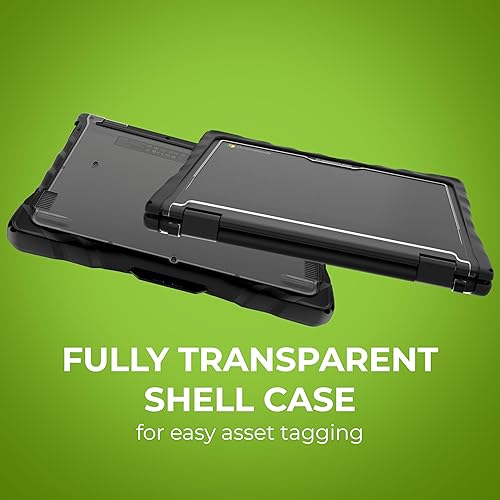 Gumdrop Droptech Hard Shell Laptop Case ONLY Compatible with Dell Chromebook 3120 | 3110 | 3100 (2-in-1) 11.6 inch Rugged Plus Drop Tested Reliable Computer Protection for Kids Student Work Personal 2-in-1 New Black