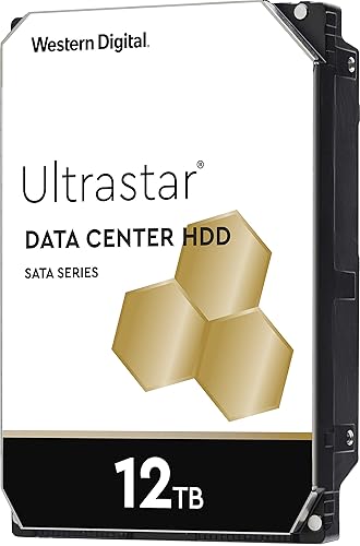 Western Digital HUH721212ALE604 12TB Ultrastar DC HC520 SATA HDD - 7200 RPM Class, SATA 6 Gb/s, 256MB Cache, 3.5 12TB HDD