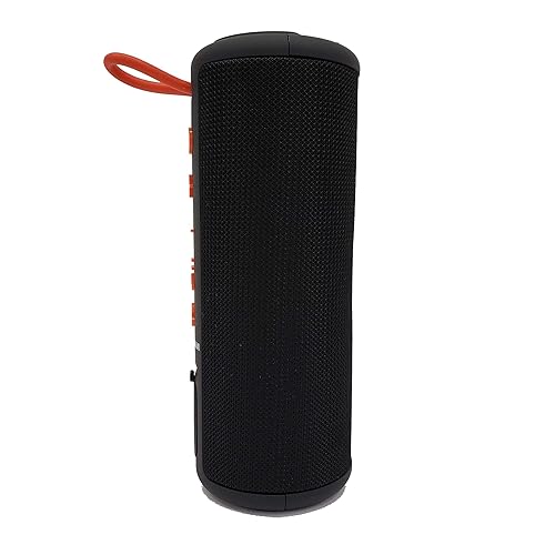 SYLVANIA SP953-BLACK Rubber-Finish Bluetooth Speaker with Cloth Trim (Black)