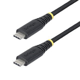 StarTech.com 6ft (1.8m) USB-C Charging Cable, 240W (5A) PD EPR, Dual-Layer Silicone/Braided Jacket, Laptop Charger Cord, USB-IF Certified
