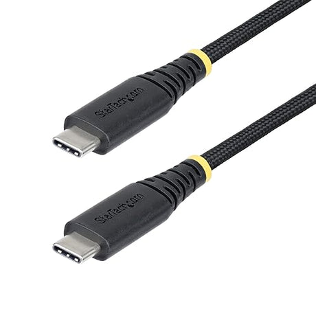 StarTech.com 3ft (91cm) USB-C Charging Cable, 240W (5A) PD EPR, Dual-Layer Silicone/Braided Jacket, Laptop Charger Cord, USB-IF Certified