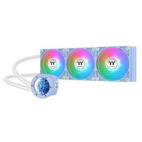 Thermaltake TH360 V2 Ultra ARGB Sync/AlO Liquid Cooler/ARGB Fan 120 * 3/PWM 500~1500rpm/Water Block 2.1 LCD/Hydragea Blue, CL-W420-PL12BU-A